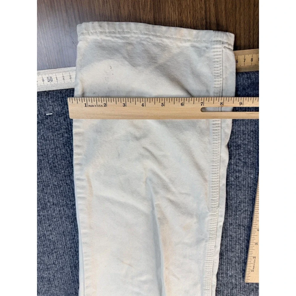 Dickies Carpenter Pants 32x30 Mens Cream White Heavyweight Workwear Stained Y2K